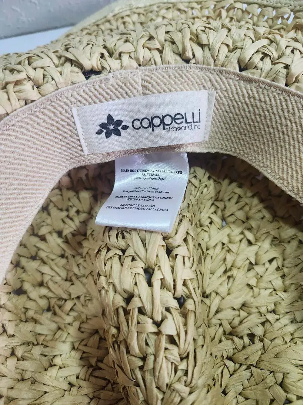 Cappelli Straworld Woven Paper Sun Hat With Patterned Band And Tassels